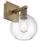 Access Lighting Port Nine Burgundy, Burgundy LED Wall Sconce, Antique Brushed Brass Finish, Clear Glass 63145LEDDLP-ABB/CLR - alternate 2